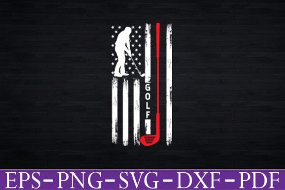American Flag Golf Clothing - Golfer Graphics