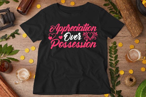 Appreciation Over Possession Typography Graphics
