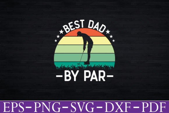 Best Dad by Par Golf Lovers Retro Graphics