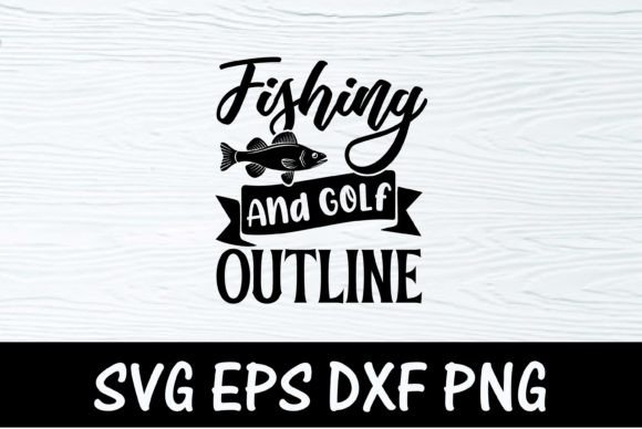 Fishing and Golf Outline SVG Graphics