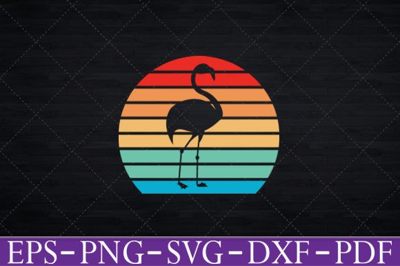 Flamingo Retro Distressed Flamingo Svg Graphics