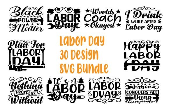 Labor Day Design Bundle: Graphics for T-Shirt Designs