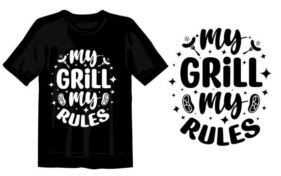 Typography BBQ T-Shirt Design Graphics