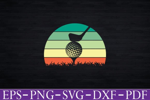 Vintage Retro Golf Player Golfer Graphics